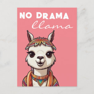 Postal No hay drama llama Bonito gracioso Alpaca Girona r