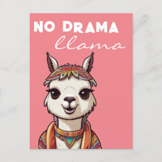 Postal No hay drama llama Bonito gracioso Alpaca Girona r