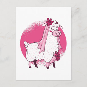 Postal No hay ducha de Boda divertida Lama BRIDE