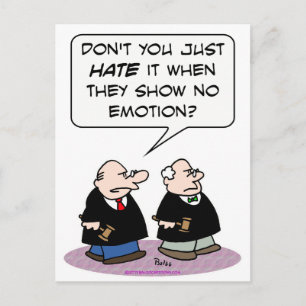 Postal no hay emoción en el show de odio de los jueces