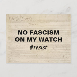 Postal No hay fascismo en mi vigilancia nosotros, el pueb