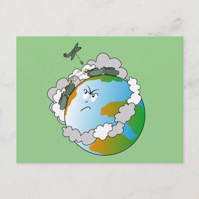 Postal ¡No hay guerra! (Anverso)