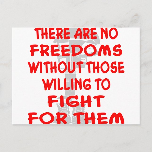 Postal No Hay Libertades Sin Los Que Están Dispuestos (Anverso)