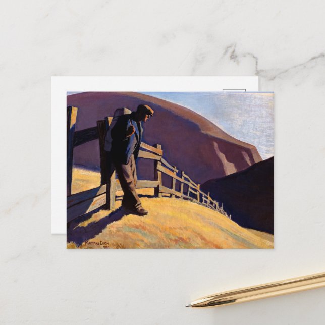 Postal No hay lugar para ir por Maynard Dixon (Anverso/Reverso In Situ)