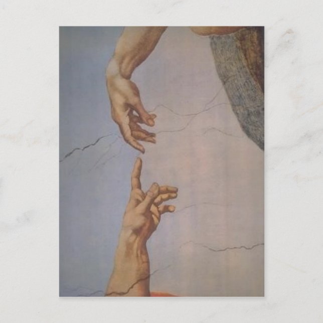 Postal No hay más resolución disponible. Creation_of_Adam (Anverso)