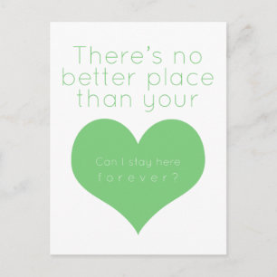 Postal No hay mejor lugar que tu corazón (Verde)