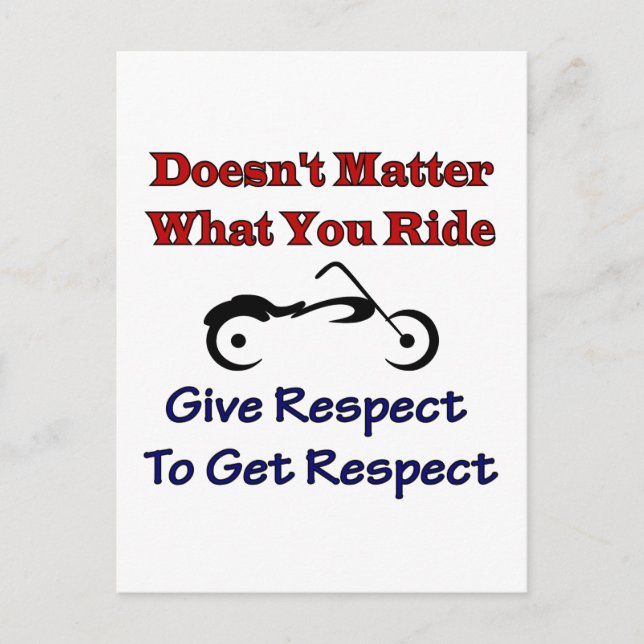 Postal No importa lo que tu viaje, respeta el acceso (Anverso)