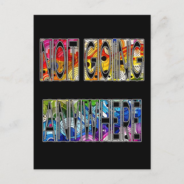 Postal No ir a ninguna parte - Orgullo LGBTQIA+ (Anverso)