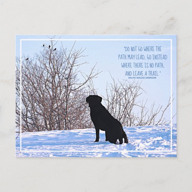 Postal No Ir Donde El Camino Pueda Conducir A Cita De Eme (Anverso)