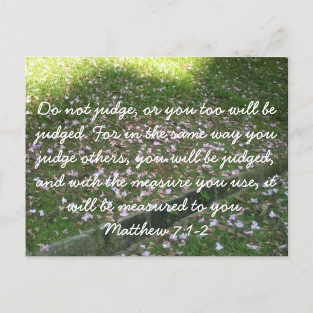 Postal No juzgar - Postcard cristiano (Anverso)