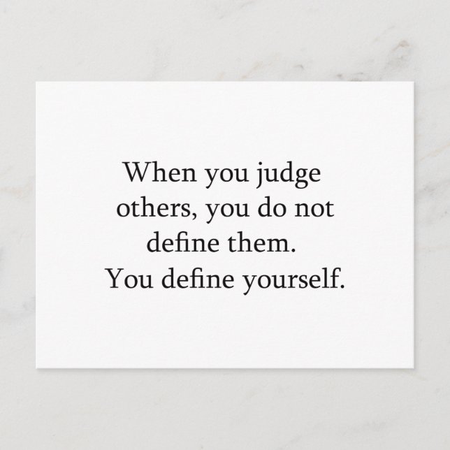 Postal No juzguen (Anverso)