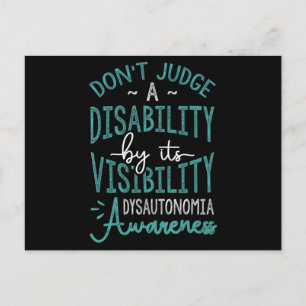 Postal No Juzguen A Disability, Dysautonomia Awareness T