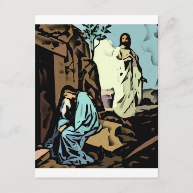 Postal No llores, la tumba está vacía (Anverso)