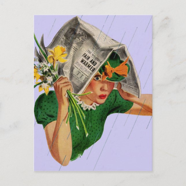 Postal no llueve en el pronóstico (Anverso)