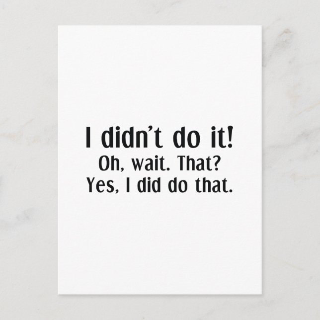 Postal No lo hice (Anverso)