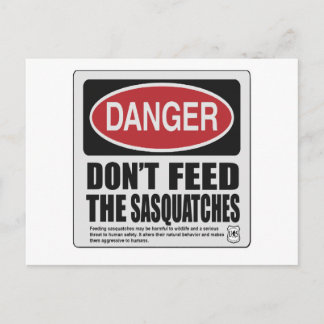 Postal No los saquatches de alimentación