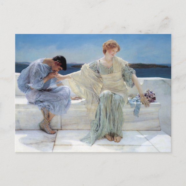 Postal No más preguntas por Sir Lawrence Alma Tadema (Anverso)