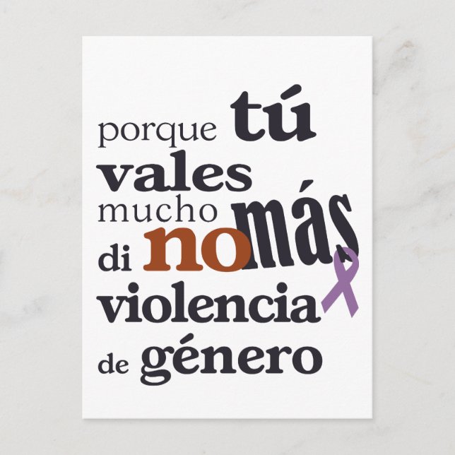 Postal No más violencia de género
