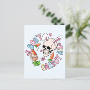 Postal No me agota para nada - Conejo de cráneo y Pascua