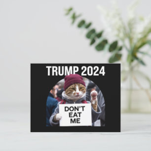 Postal No me comas gatos para Trump 2024