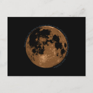 Postal No me digas que la luna está brillando, cita de Ch