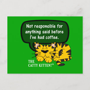 Postal No me hables hasta que haya tomado una taza de caf