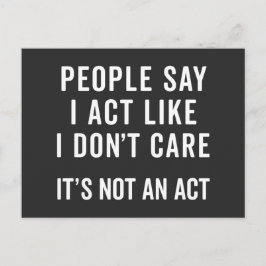 Postal No me importa una cita graciosa