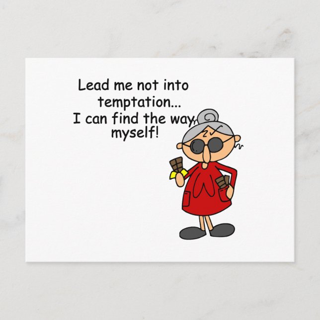 Postal No Me Llevo Al Humor De Tentación (Anverso)