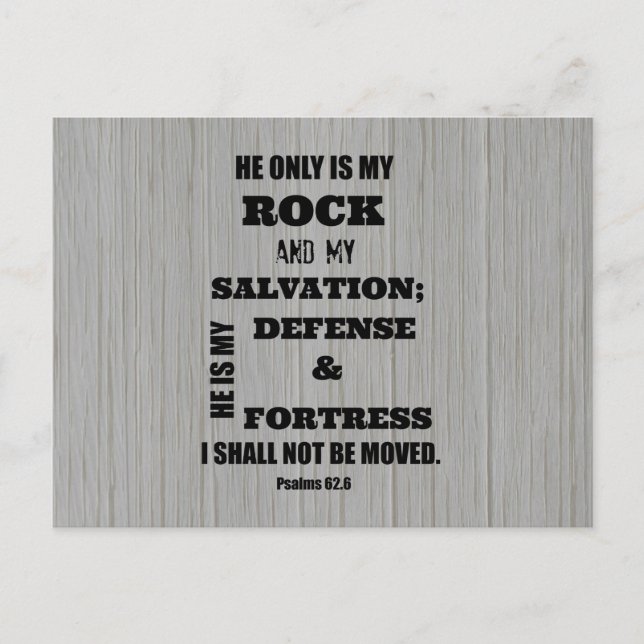 Postal No me moverán de la Biblia Verse (Anverso)