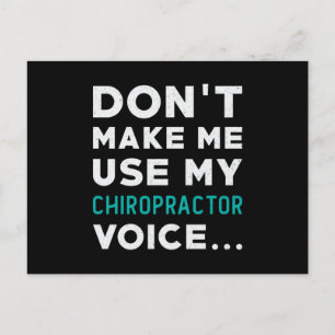 Postal No me obligue a usar mi quiropráctico quiropráctic