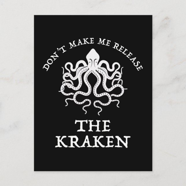 Postal No me obligues a liberar el Kraken (Anverso)