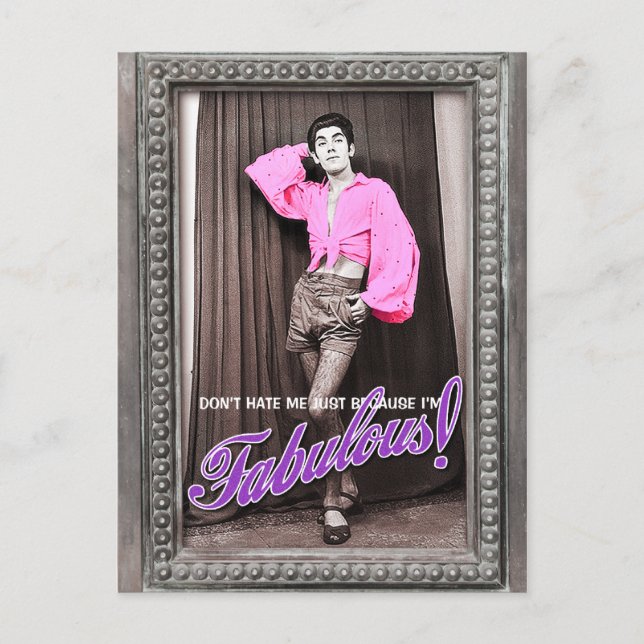 Postal No me odies solo porque soy fabuloso. (Anverso)