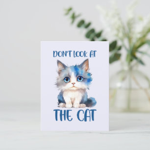 Postal No mires al gato - Adorable gatito azul