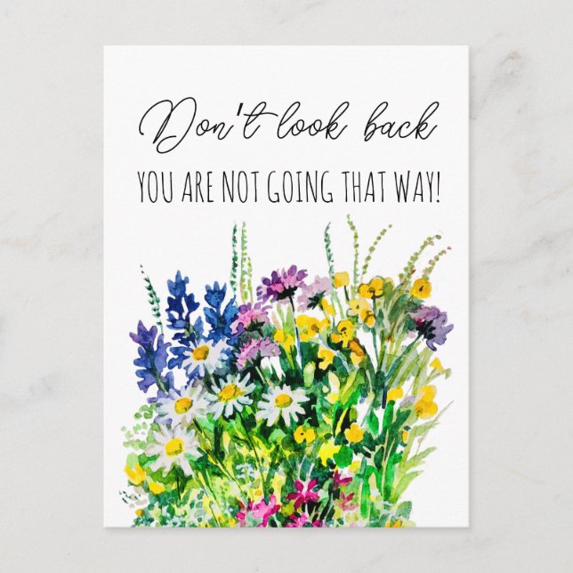 Postal No mires hacia atrás (Anverso)