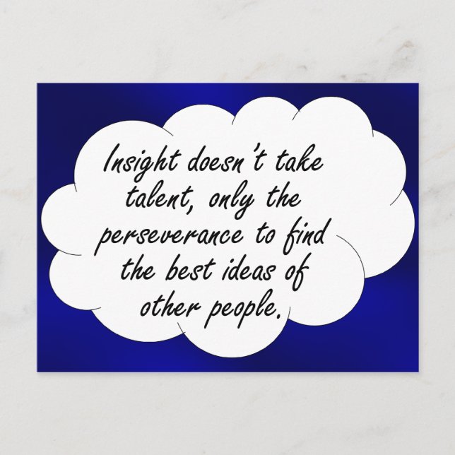 Postal No necesitas talento para tener una gran visión (Anverso)