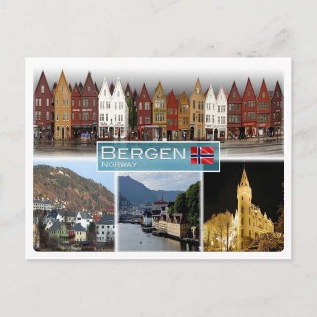 Postal NO Noruega - Bergen - (Anverso)