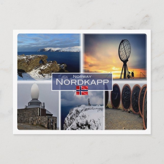Postal NO Noruega - Nordkapp - Cabo Norte - (Anverso)