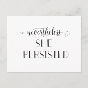 Postal No Obstante, Ella Persistió En Cita