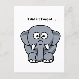 Postal No Olvidé El Dibujo Animado Del Elefante Gris Dive
