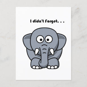 Postal No Olvidé El Dibujo Animado Del Elefante Gris Dive