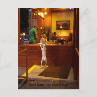 Postal ¡No olvide mi bolso de perrito!