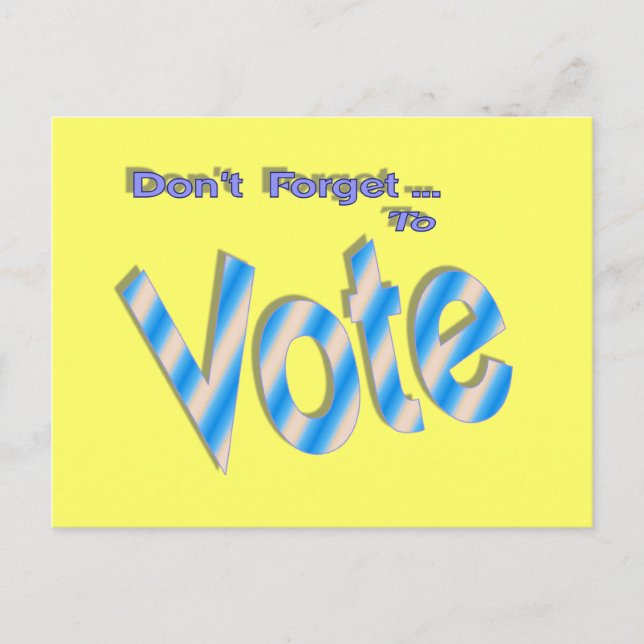 Postal No olviden votar (Anverso)