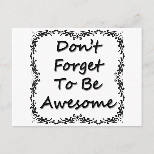 Postal No Olvides Ser Increíble (Anverso)