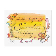 No olvides sonreír hoy - con letras a mano