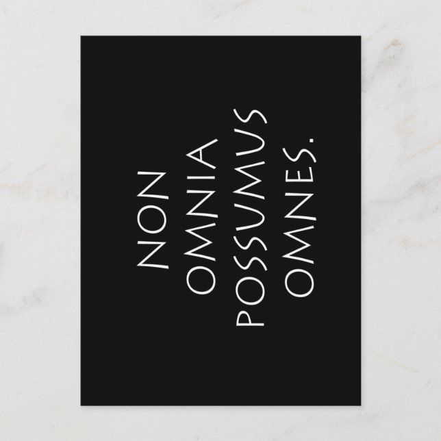 Postal No Omnia Possumus Omnes (Anverso)