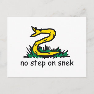 Postal No pisar en snek memes parodia de Gadsden SnekRigh