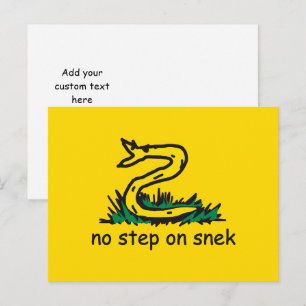 Postal No pisotear a la culebra memes parodia de Gadsden 