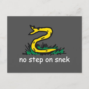 Postal No pisotear a la serpiente memes parodia de Gadsde