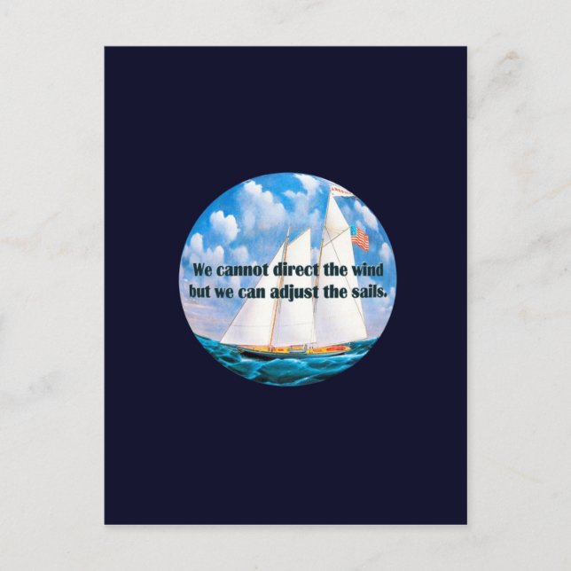Postal No podemos dirigir el viento pero... (Anverso)