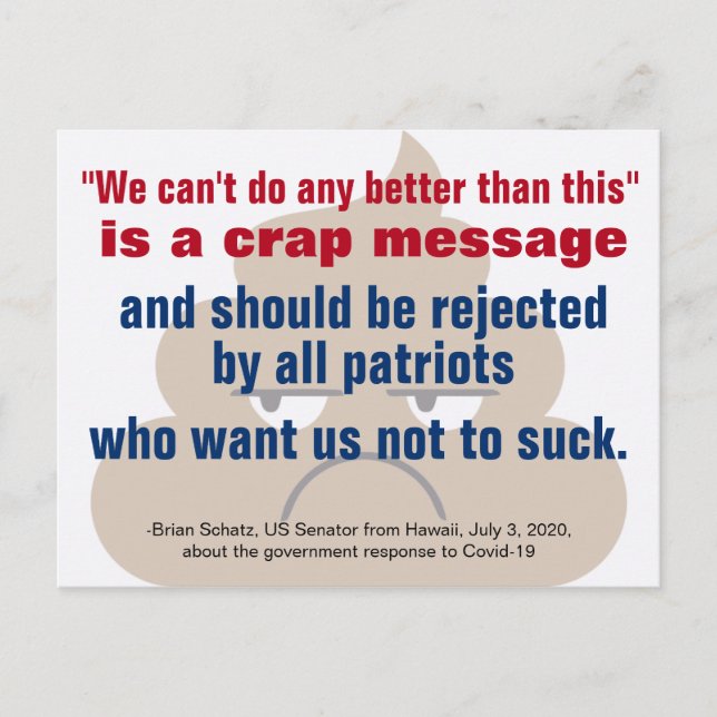 Postal No podemos hacerlo mejor que esto es un mensaje de (Anverso)